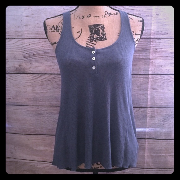 Free People Tops - Free People Distressed Racerback Tank Top